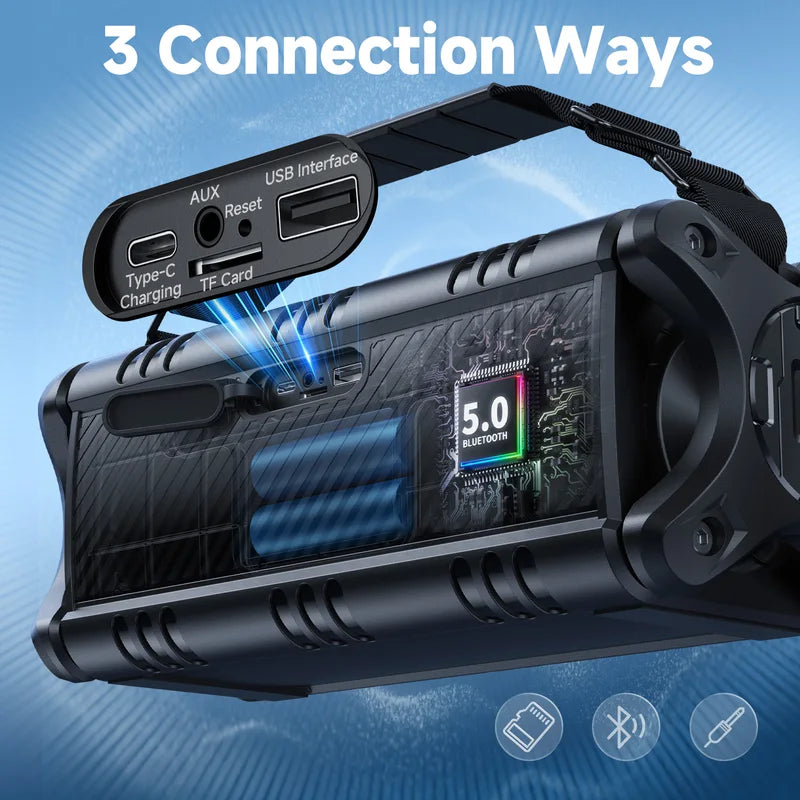 Portable Bluetooth Speaker 50W RMS Waterproof Outdoor Party Box