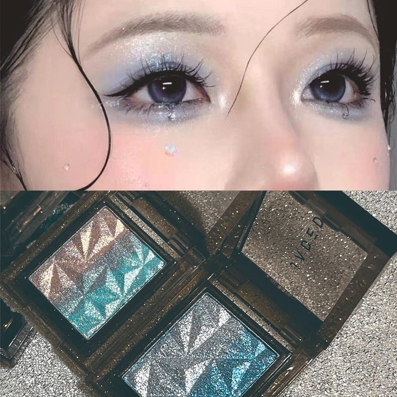 Glitter Eyeshadow Palette with Metallic & Sparkling Shades - Long Lasting Makeup