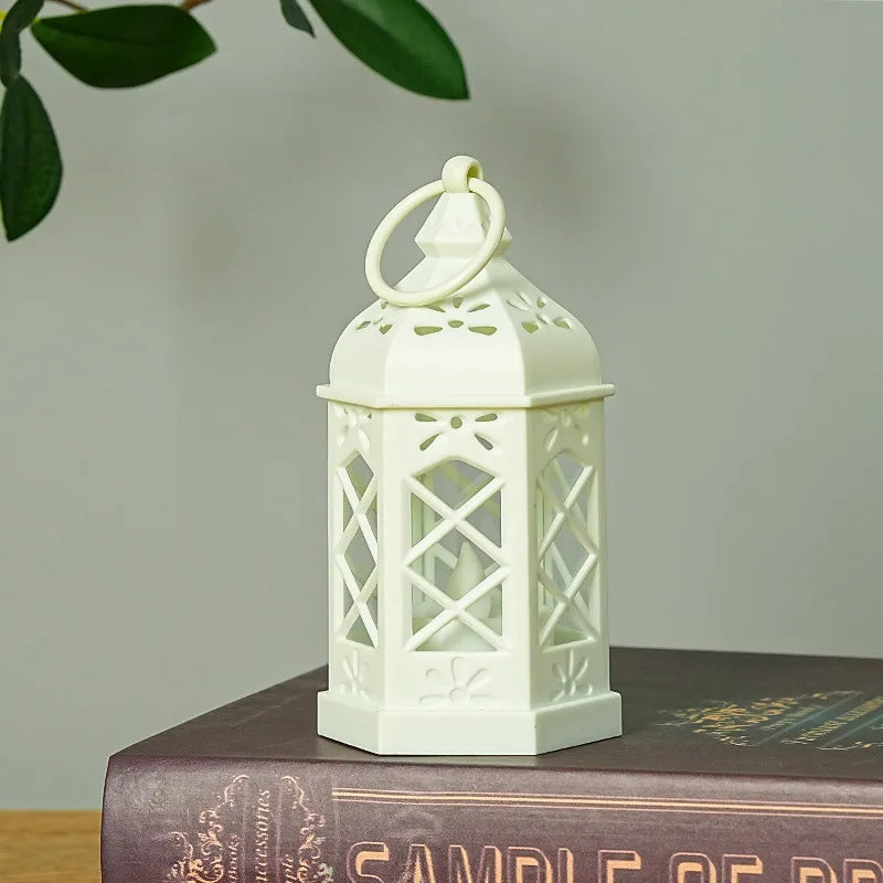 Retro Desktop Wind Lamp - Hexagonal Candle LED Night Light Gift
