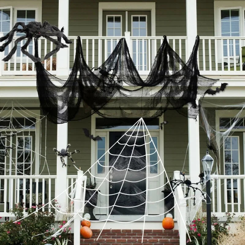 Halloween Creepy Mesh Cloths 76x198cm Gauze Netting for Spooky Wall Decor