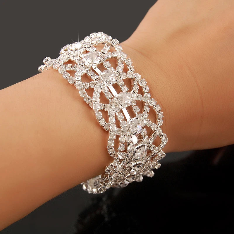 Luxury Crystal Zirconia Bracelet for Women Wedding Jewelry Gift