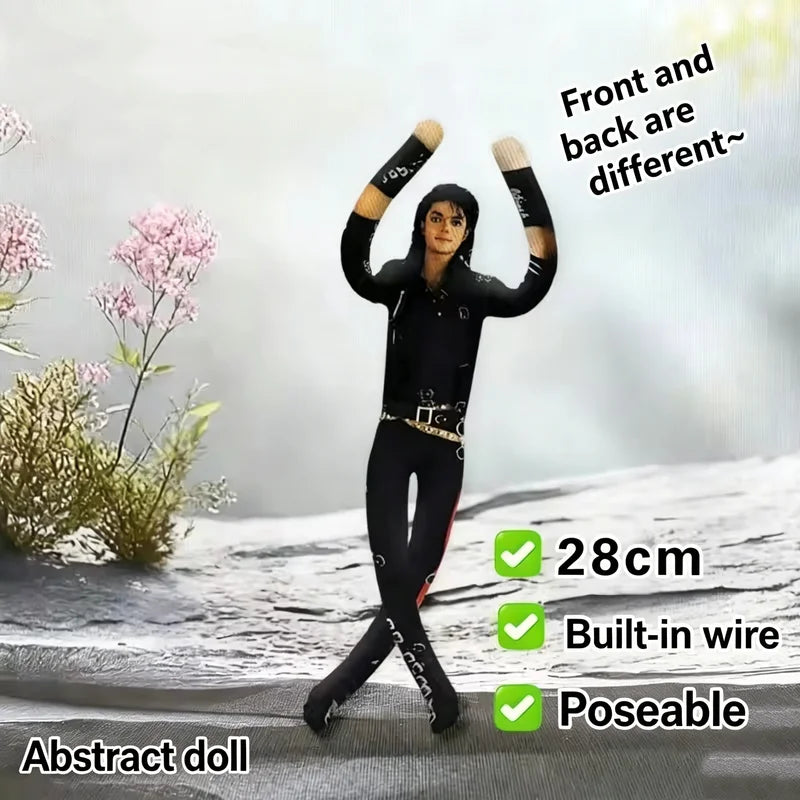 Anime Michael Jackson Plush Doll - Adjustable Articulated Cosplay Figure, Room Decor & Collectible Gift