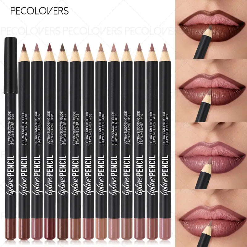Lipliner Lipstick Set with Multiple Colors for Plump & Charming Lips - Not Dry