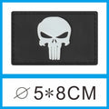 Luminous Skeleton Head Patch with Hook Backing for Tactical Backpack & Gear