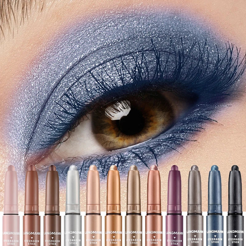 Metallic Eyeshadow Stick Pencil Glitter Highlighter & Eye Makeup - Assorted Colors