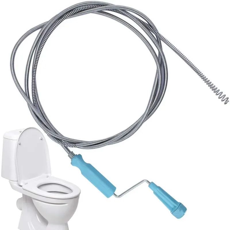 Flexible Drain Auger Snake Cleaner for Clogged Sinks & Sewer Pipes