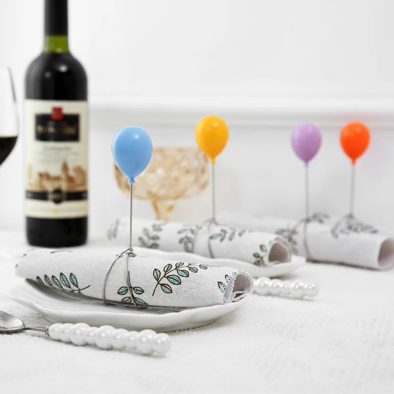 Vibrant Color Reusable Balloon Napkin Ring - Fun Tabletop Decor