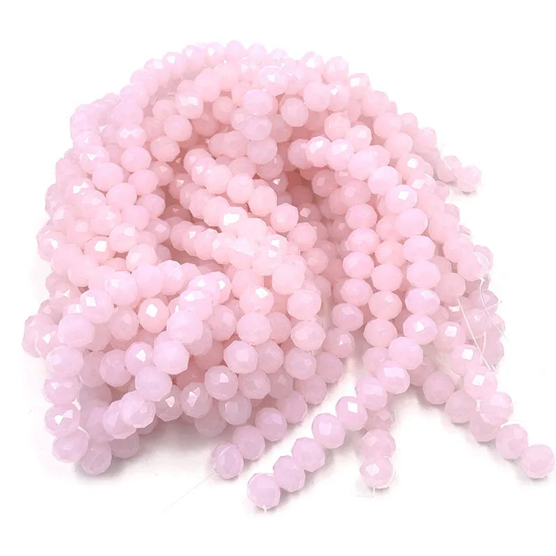 Crystal Beads for Jewelry Making - Rondelle Faceted Glass Spacer Beads