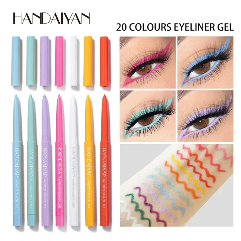 Colorful Waterproof Gel Eyeliner Pencil - Long Lasting & Easy to Use