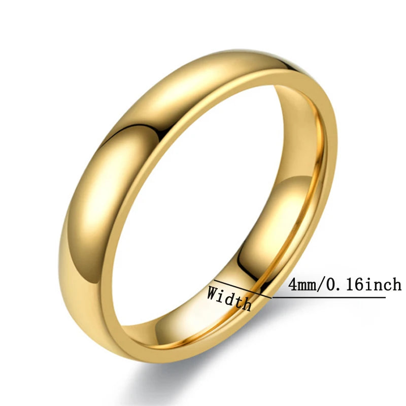 Minimalist 18K Gold Filled Wedding Band Rings for Women Men - Fading-Resistant Jewelry