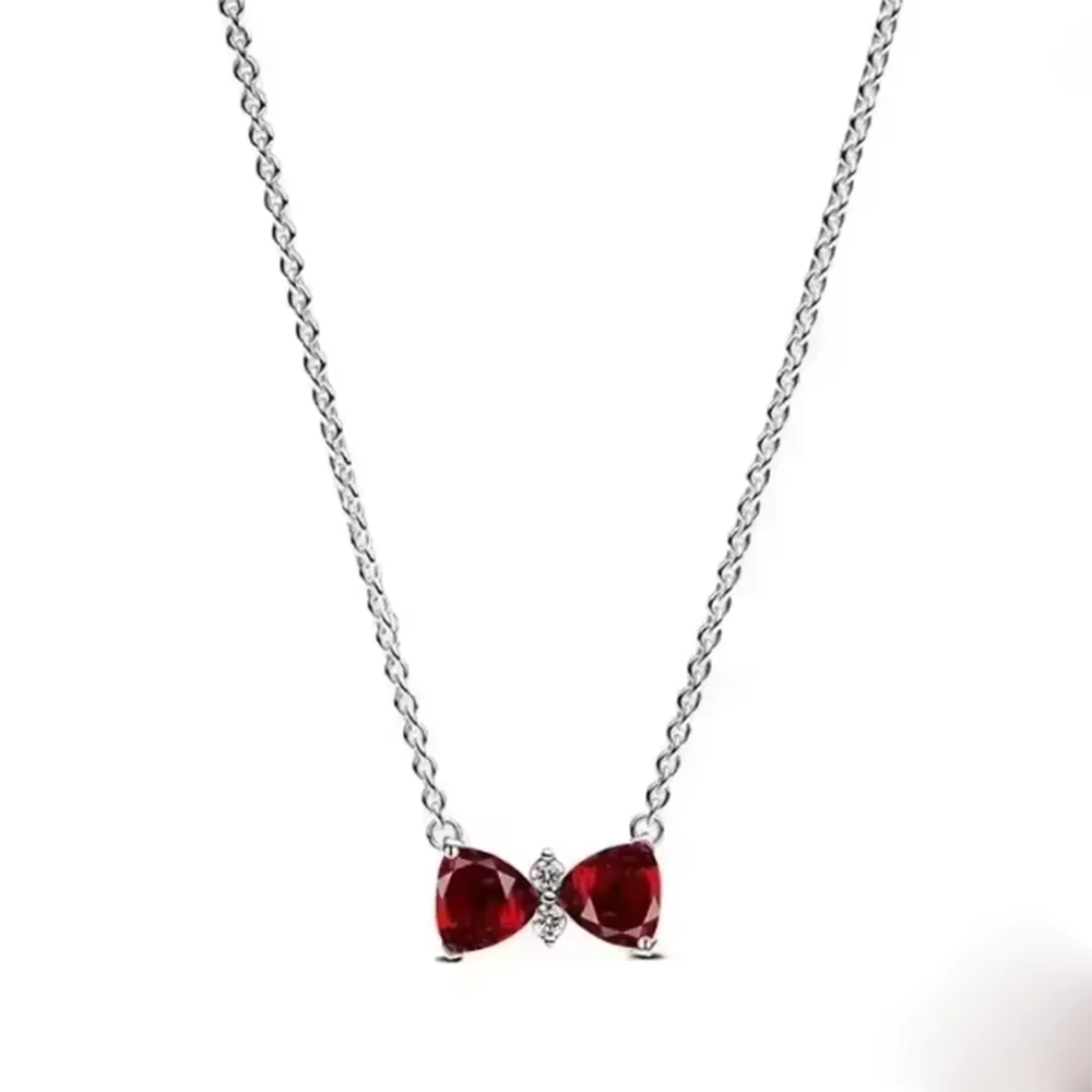 925 Silver Love Key Pendant Necklace for Women - Wedding Party Jewelry Gift