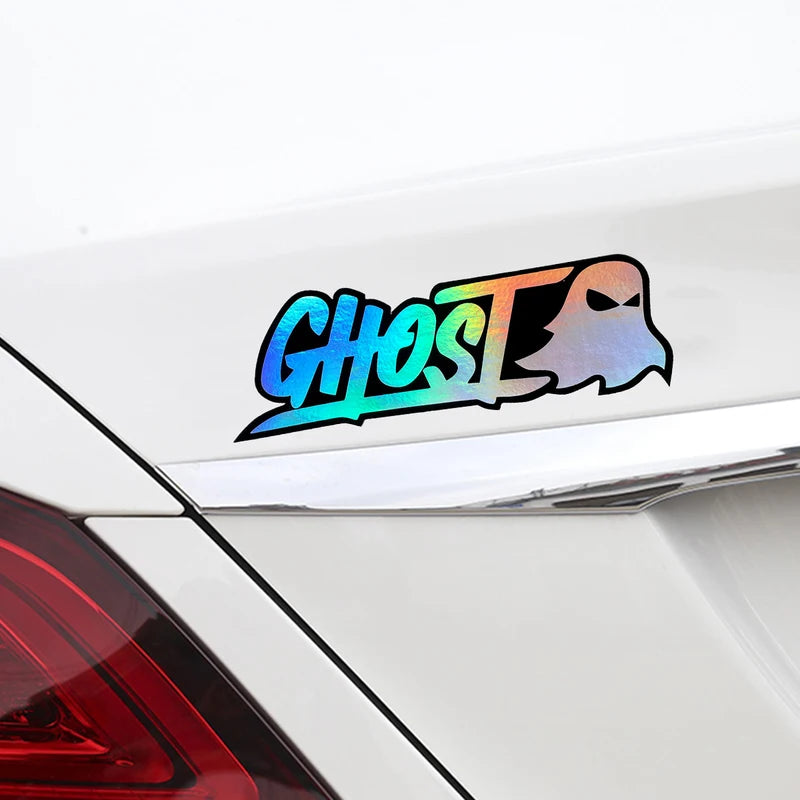 Halloween Ghost Motorcycle Reflective Vinyl Stickers Car Helmet Decals Waterproof