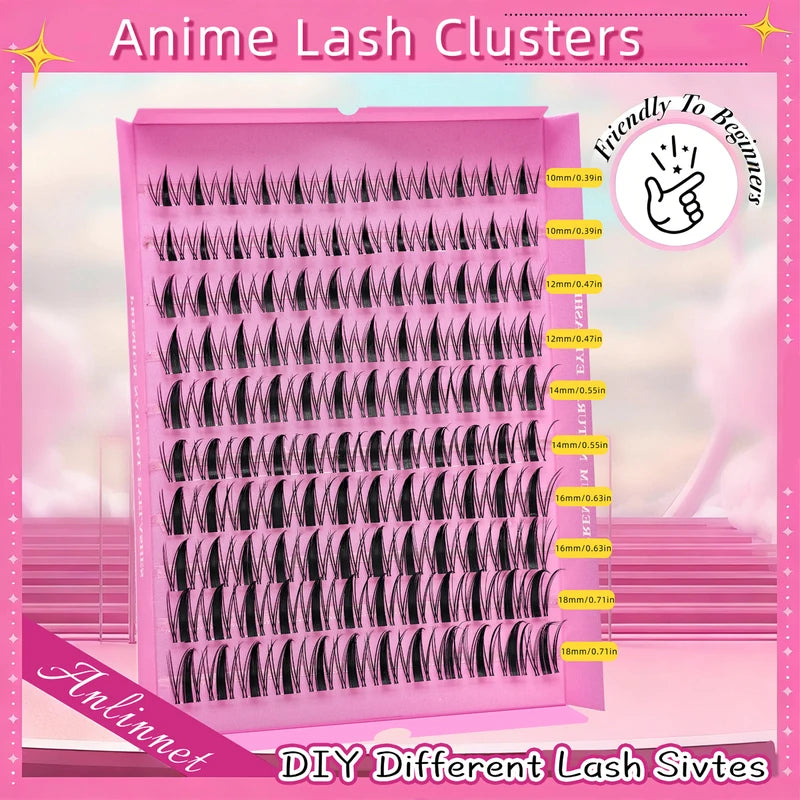 DIY Fluffy Lash Clusters 10-18mm for Natural Eye Makeup | Self Application