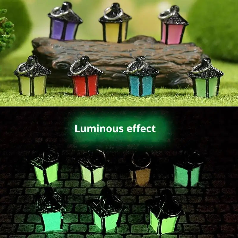 6Pcs Glow-in-the-Dark Garden Miniature Stakes for Bonsai Decorations and Party Crafts