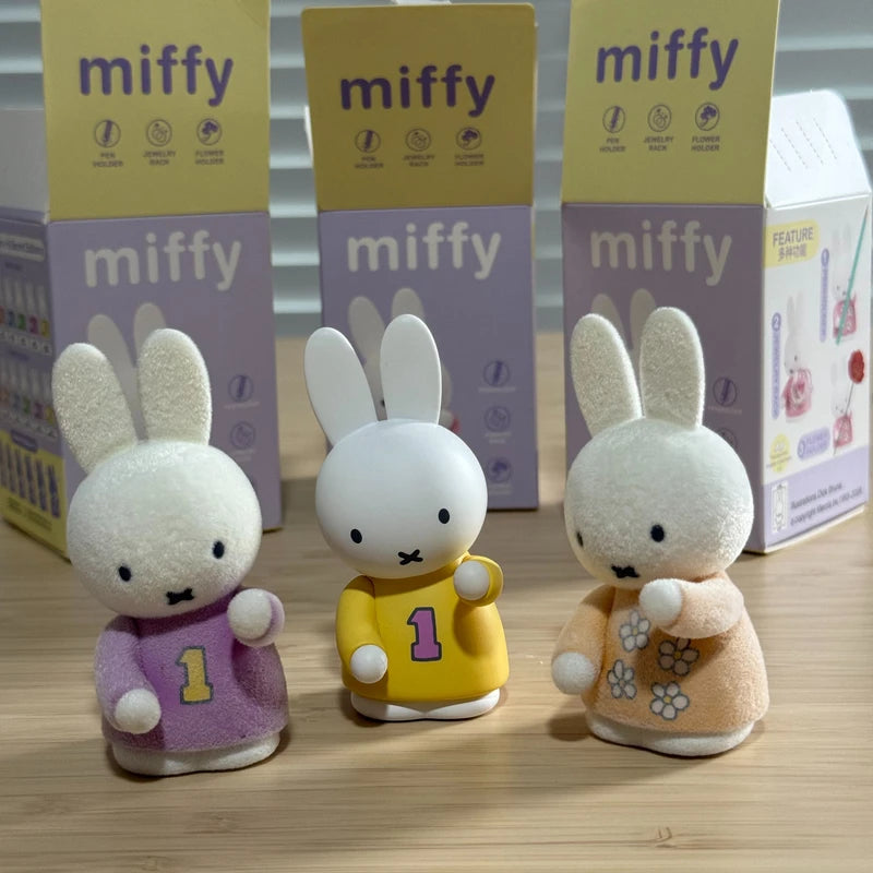 Kawaii Miffy Desktop Organizer Pen Holder Jewelry Stand Blind Box - Cute Rabbit Figurine