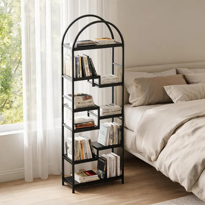 Multi-Function 3-in-1 Bookcase with Shoe Storage & Coat Rack - Entryway Organizer