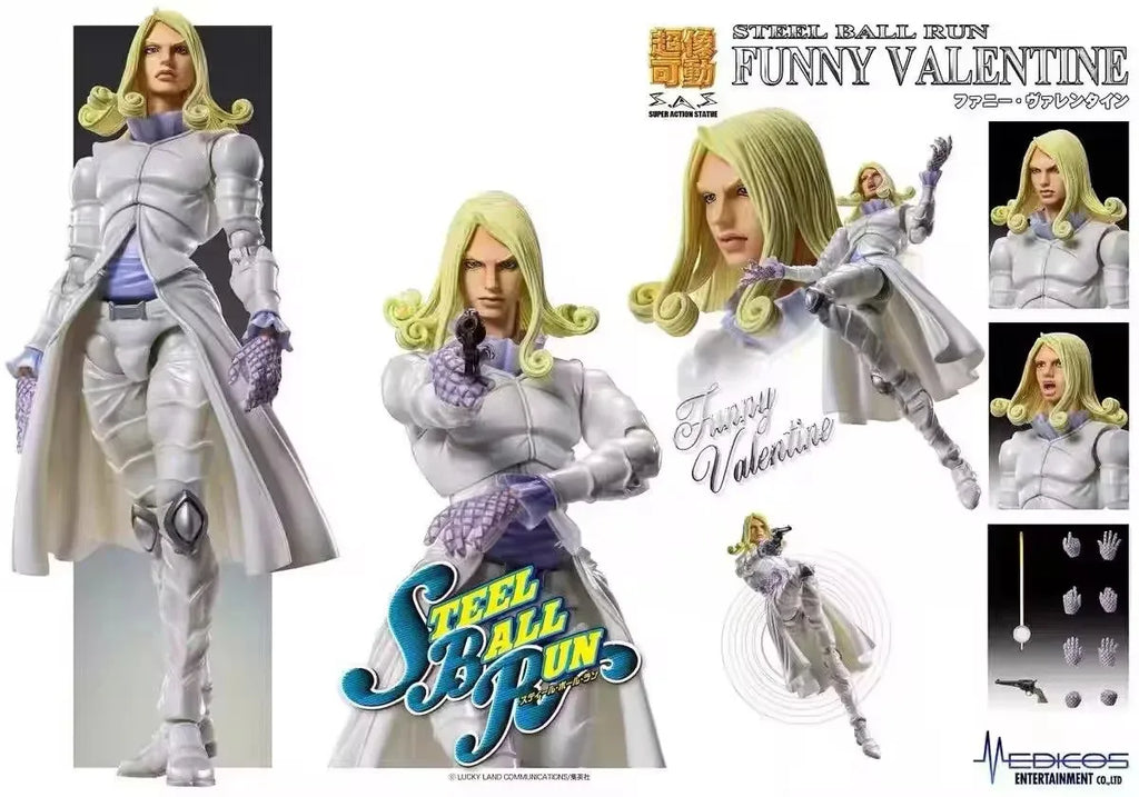 Jojo Bizarre Adventure Action Figure - Valentine Steel Ball Run Collectible Model for Anime Fans