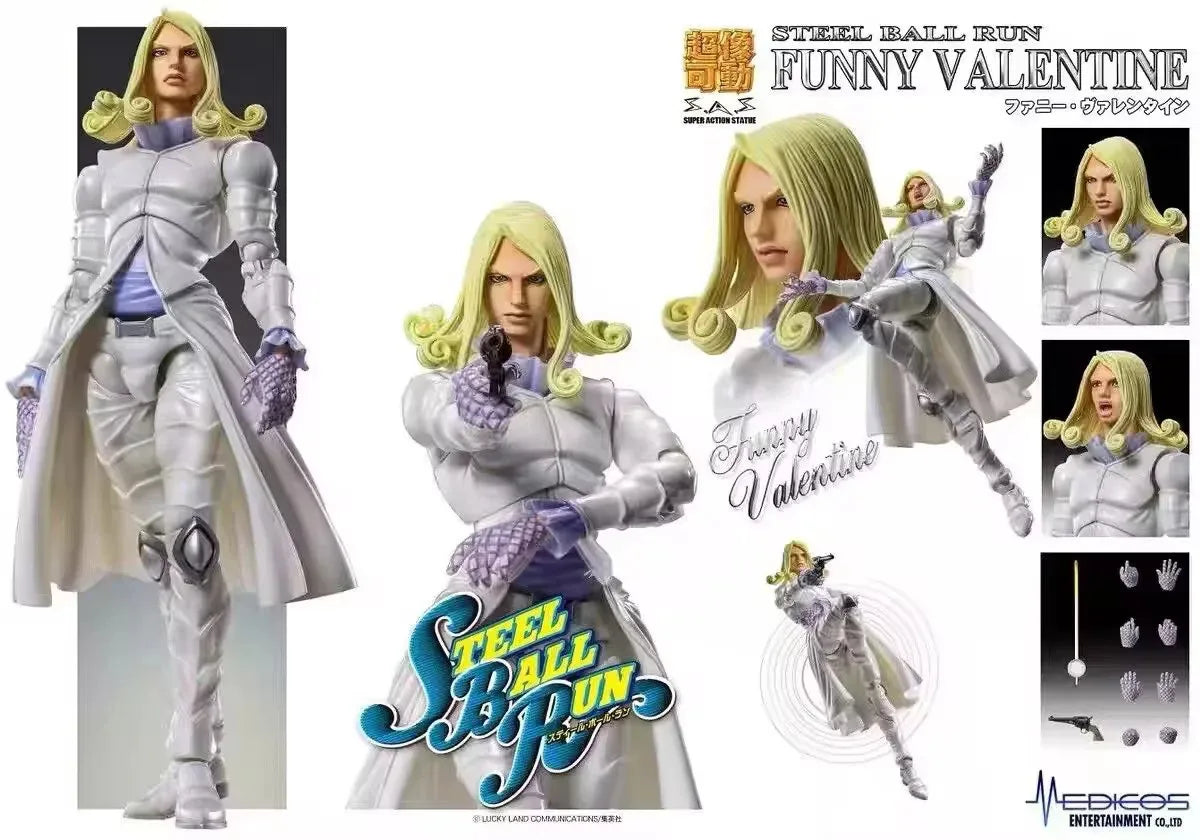 Jojo Bizarre Adventure Action Figure - Valentine Steel Ball Run Collectible Model for Anime Fans