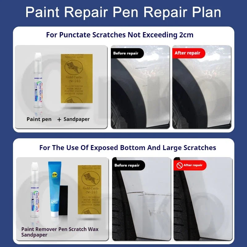 Automotive Paint Pen for Car Scratch Repair - Suitable for Dongfeng FENGON GLORY 580 DFSK 580 - White, Black, Silver, Purple & More