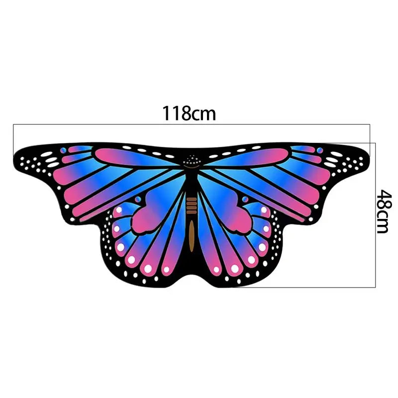 Kids Butterfly Wings Cape Costume Fairy Dress for Party & Play - Multi Colors