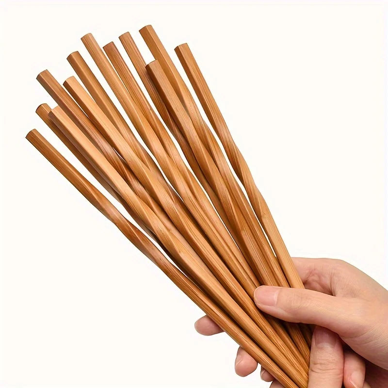 Natural Bamboo Chopsticks Set - Chinese Style Tableware for Kitchen & Home