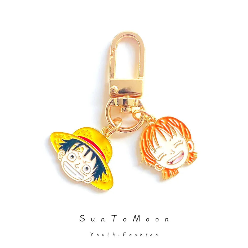 Anime Character Keychain Monkey D. Luffy Nami Bluetooth Headset Charm - Toy Jewelry Gift