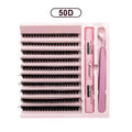 DIY Eyelash Extension Kit 200 Clusters Lash Bond Seal Makeup Tools for Natural Look
