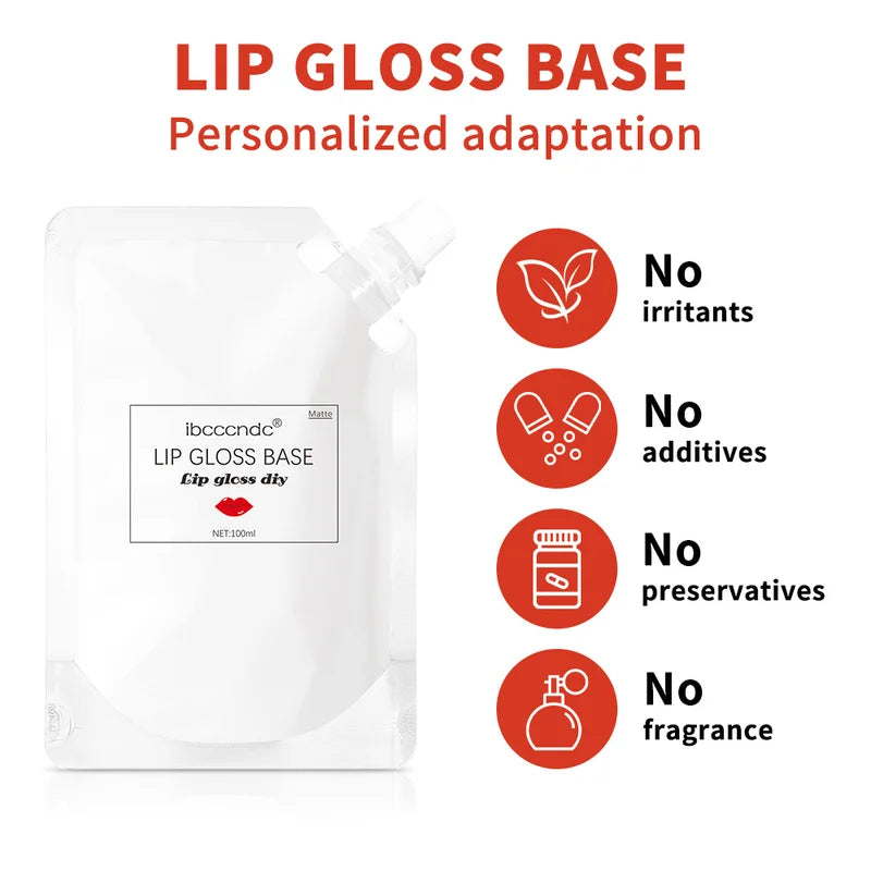 DIY Lip Gloss Base 100ml Moisturizing Non-Stick Milky White Lip Makeup