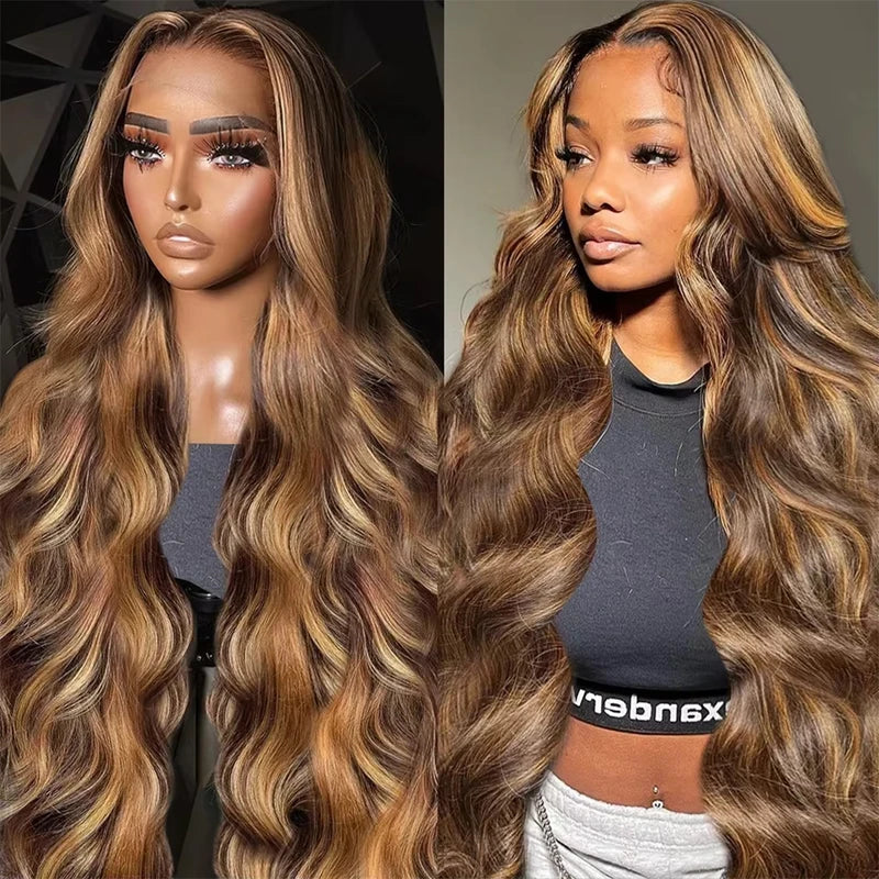 Long Human Hair Wigs with HD Transparent Lace Front Body Wave 13x4 13x6 18-46 Inch