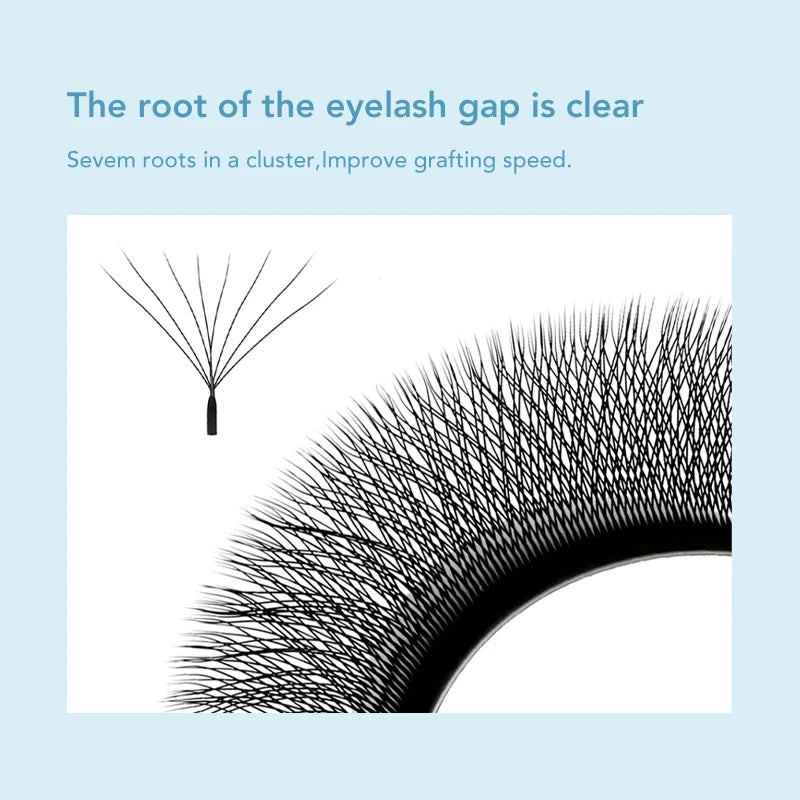 7D 8D W Shape Eyelash Extension Fans - Natural Soft False Lash Extensions