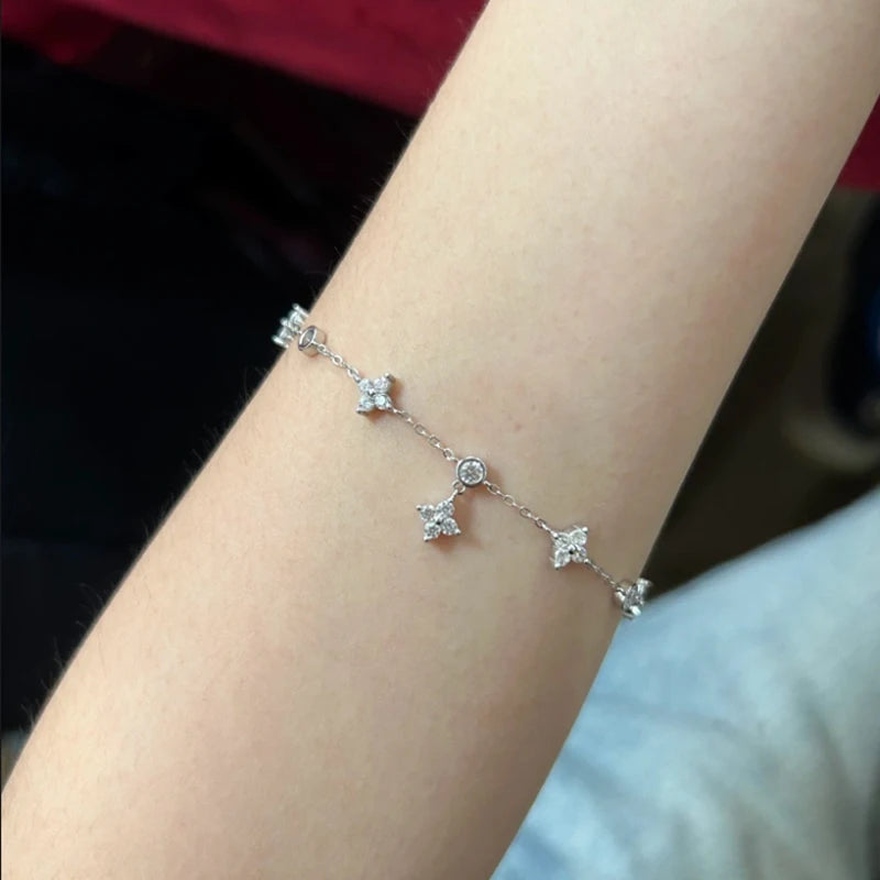 S925 Silver Zircon Bracelet for Women - Delicate Chain Jewelry, Party & Gift Accessory