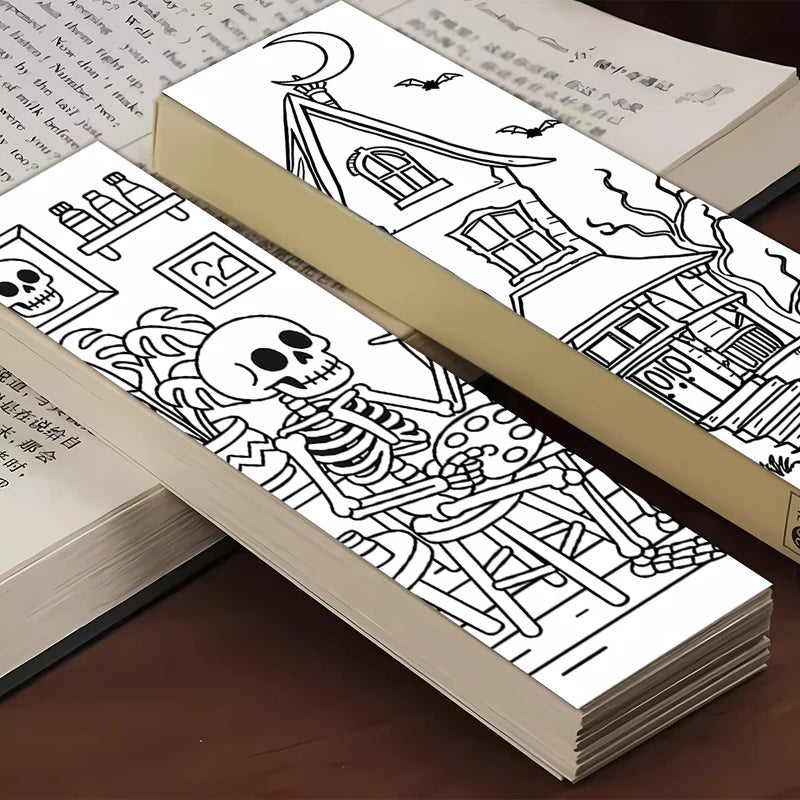 32-Pack Halloween Bookmarks for Kids & Teachers - Back-to-School & Holiday