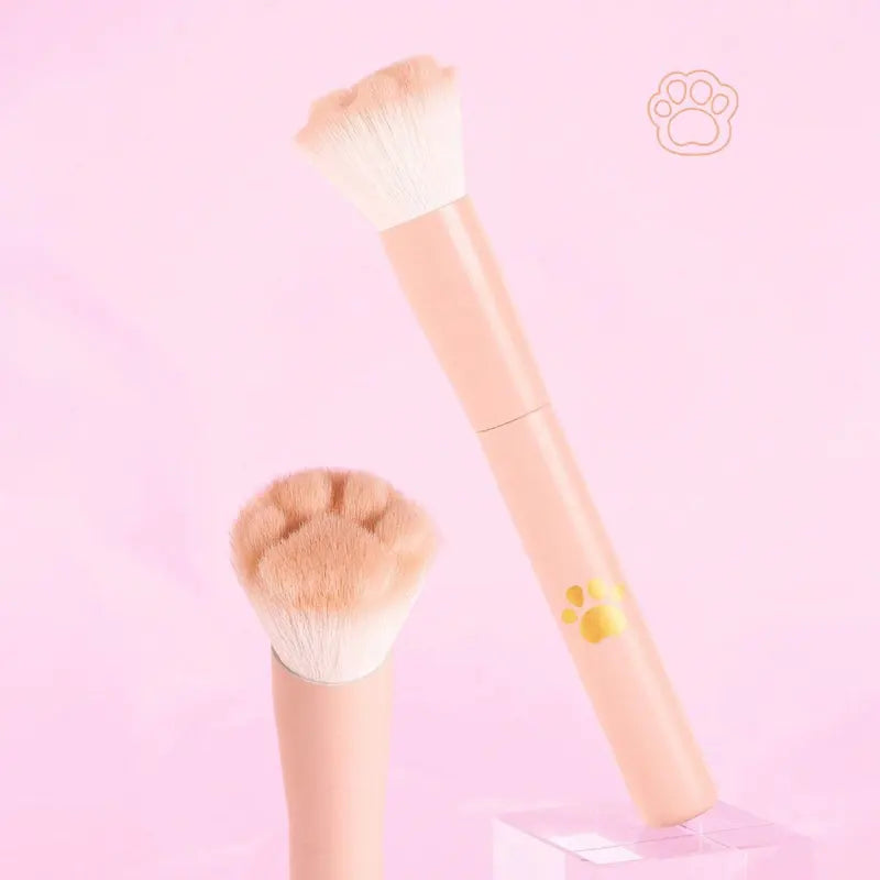 Cat Paw Makeup Brush with Storage Box, Professional Cosmetic Tool