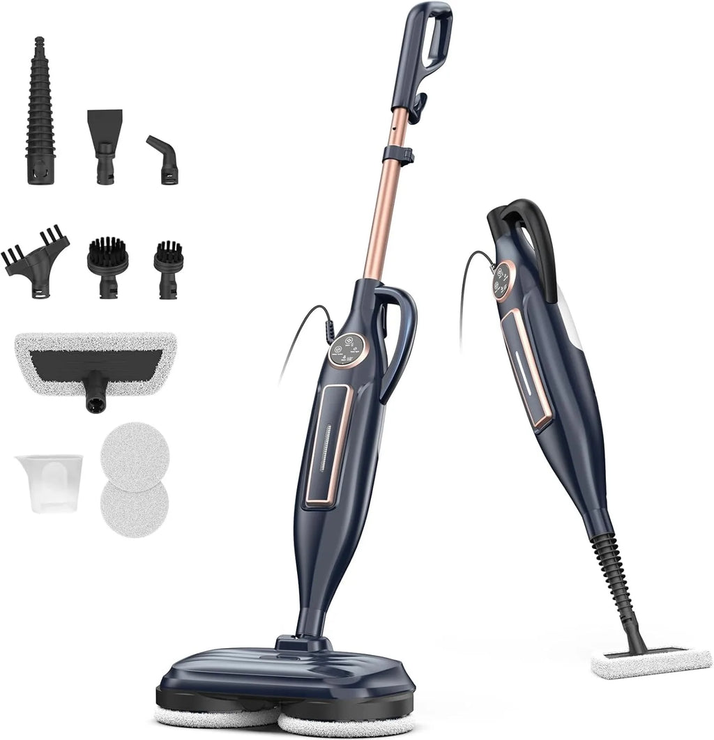 INSE VM6 Steam Mop Cleaner with Rotating Pads 1300W for Hard Floors