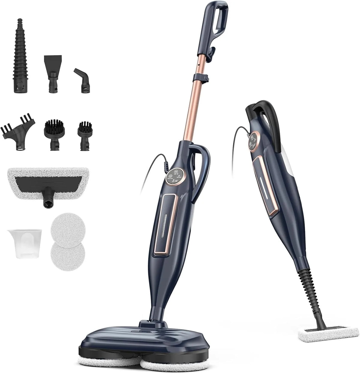 INSE VM6 Steam Mop Cleaner with Rotating Pads 1300W for Hard Floors
