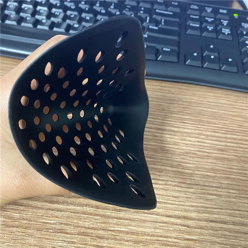 Black Silicone Half Face Shell Cover Mask for Halloween Cosplay - Spider Face