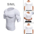 Fake Muscle T Shirt Men Bodybuilder Simulation Padded Shoulders for Indoor Outdoor