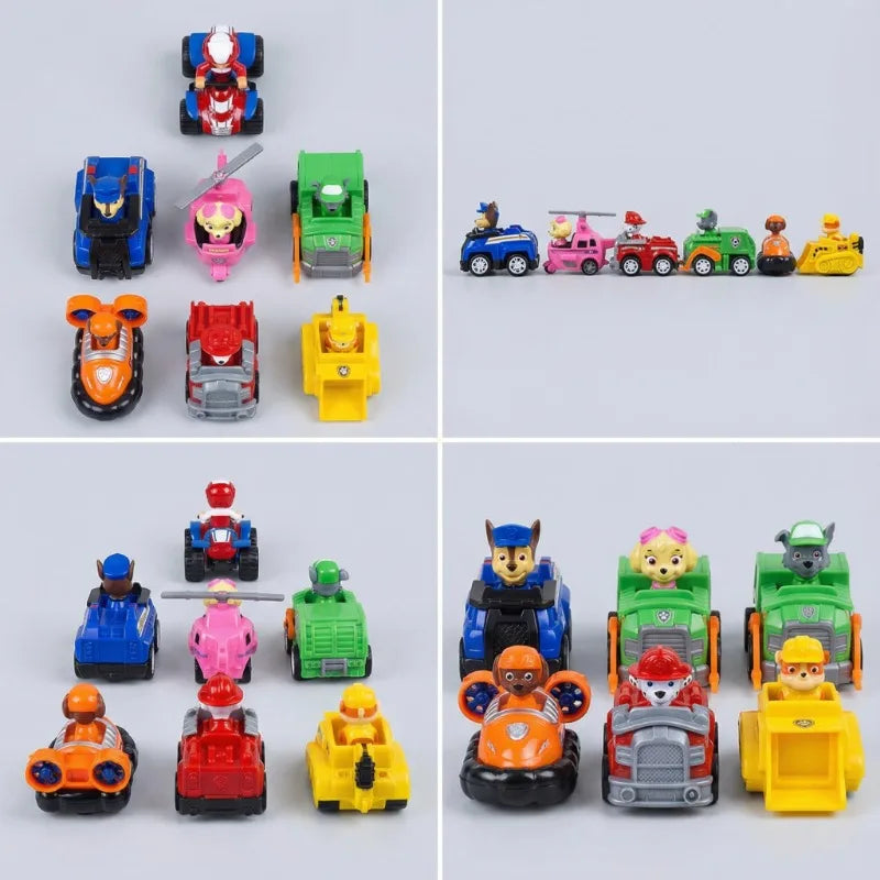 7pcs Paw Patrol Pull Back Cars Set Kids Toy Vehicles Cartoon Character Collection