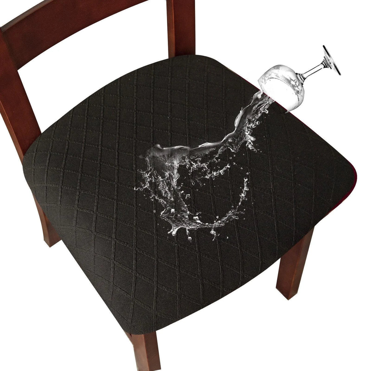 Waterproof Chair Seat Cover Protects Upholstered Dining Chairs Washable Elastic Cushion