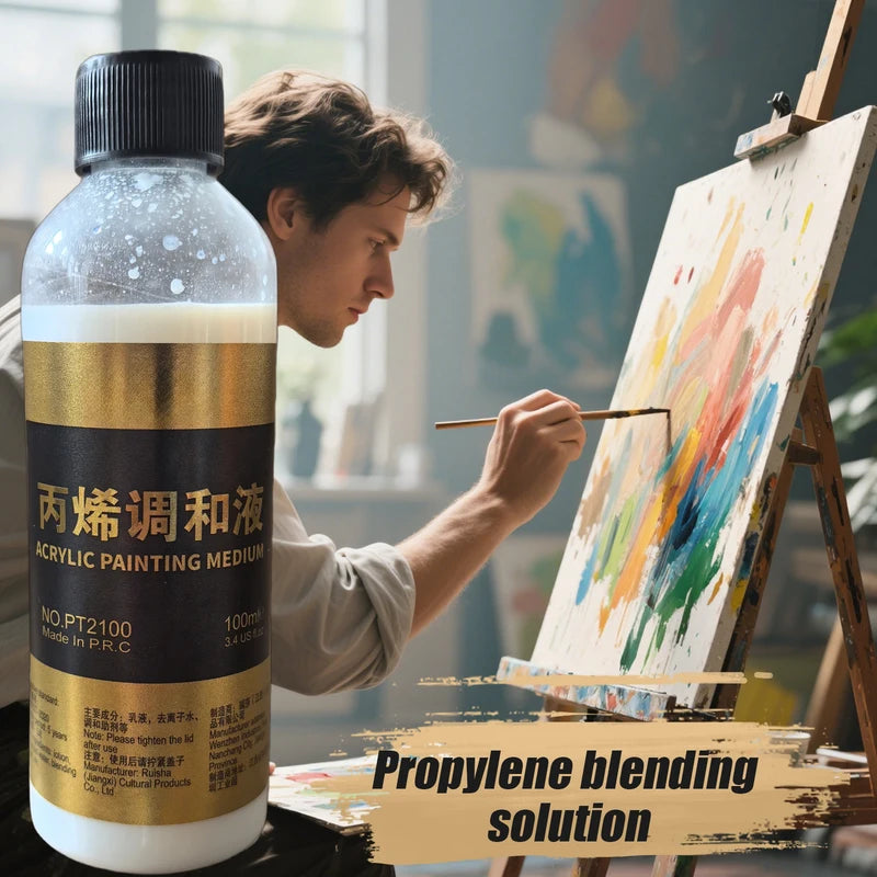 Acrylic Paint Thinner Liquid Water Powder Diluent - 100ml Art Supplies