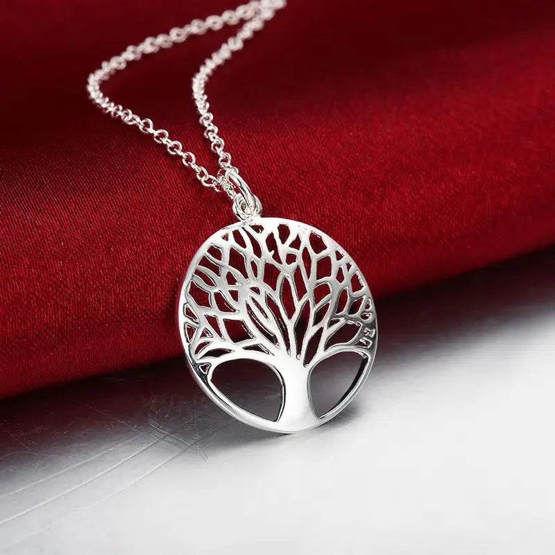 Sterling Silver Tree of Life Jewelry Set with Necklaces and Bracelets for Women