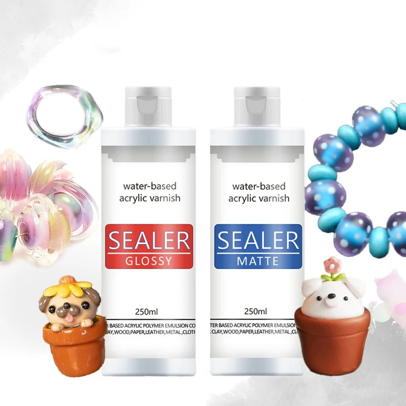 Water-Based Acrylic Varnish Sealer Glossy & Matte Non-Toxic Quick Dry Crafts Sealant