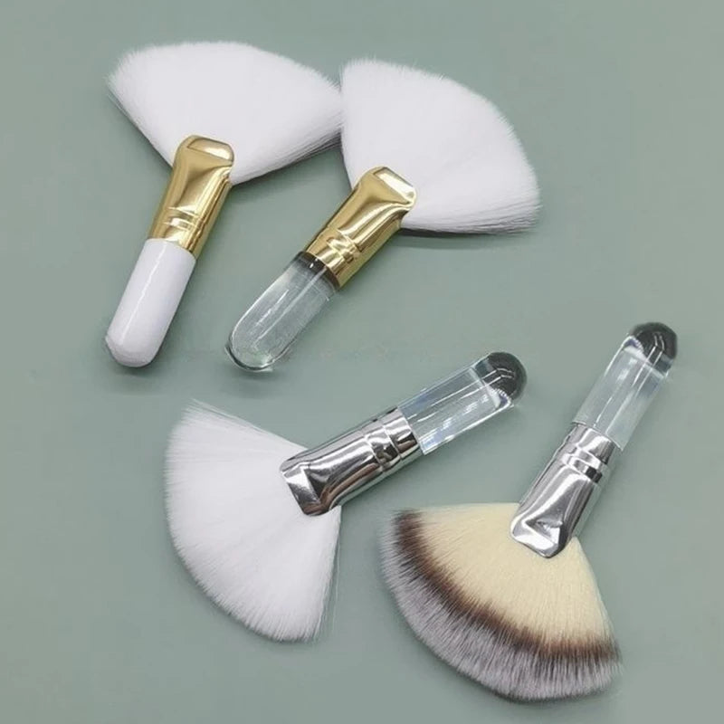 Mini Fan Makeup Brush Set - Face Powder Blush Concealer Fan Brushes for Professional & Beginner Use