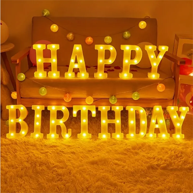 16cm LED Letter Light for Home Decor Battery Operated Warm Lighting