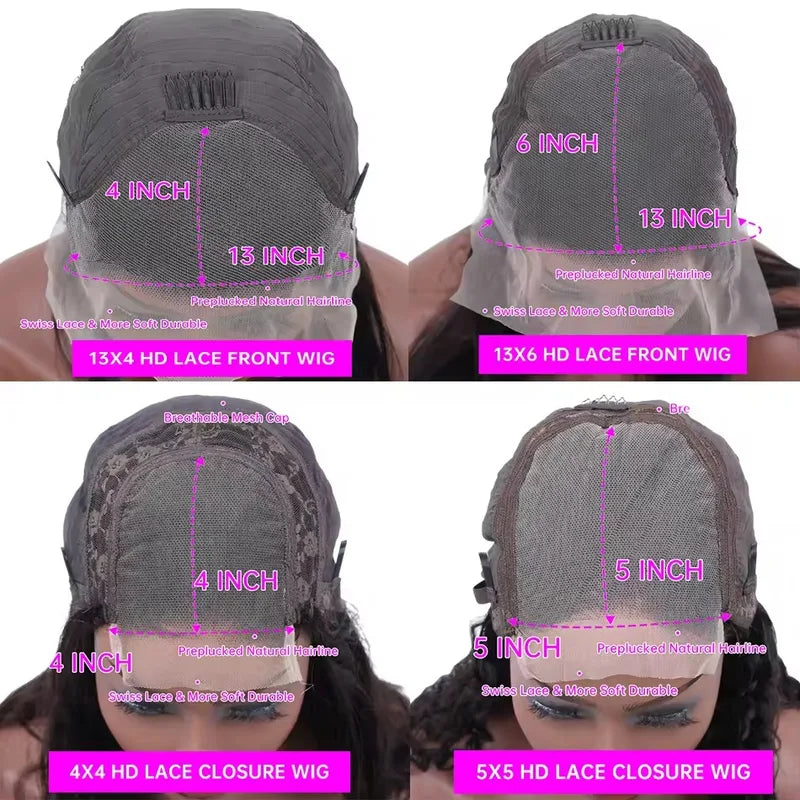 Colored Body Wave Lace Front Wig for Women - 13x6 HD Human Hair Frontal
