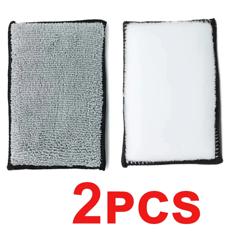 Microfiber Car Scrubbing Sponge for Interior & Exterior Cleaning - 12.5x7.5cm