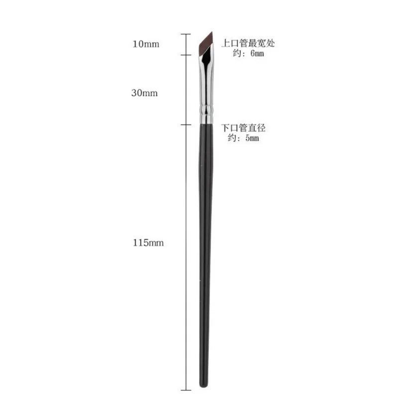 Ultra Thin Fine Eyeliner & Eyebrow Makeup Brush Set - Precise Flat Angled Tools