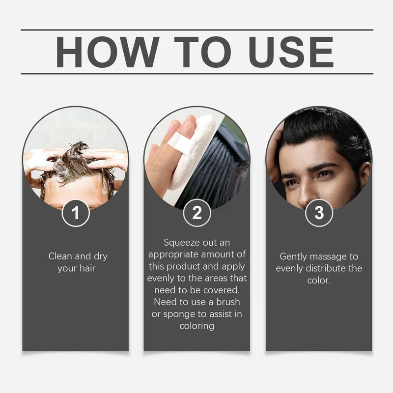 Men Waterproof Hair Concealer for Hairline & Root Cover Up - 50g