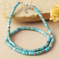 Natural Stone Turquoise Beaded Necklace for Daily Wear & Gifting - Handmade Jewelry