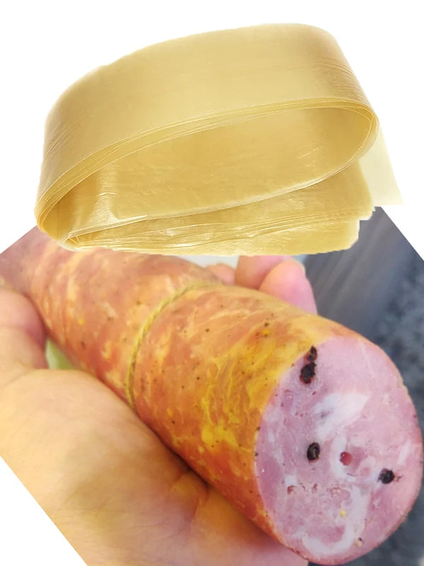 Large Sausage Casings 9pcs - 100cm Length, 75mm Wide, Salami & Meat Packing
